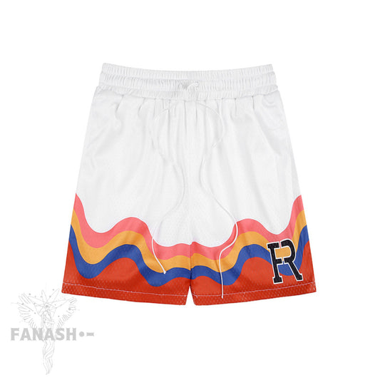 ヒップホップフレイムプリントショートパンツ