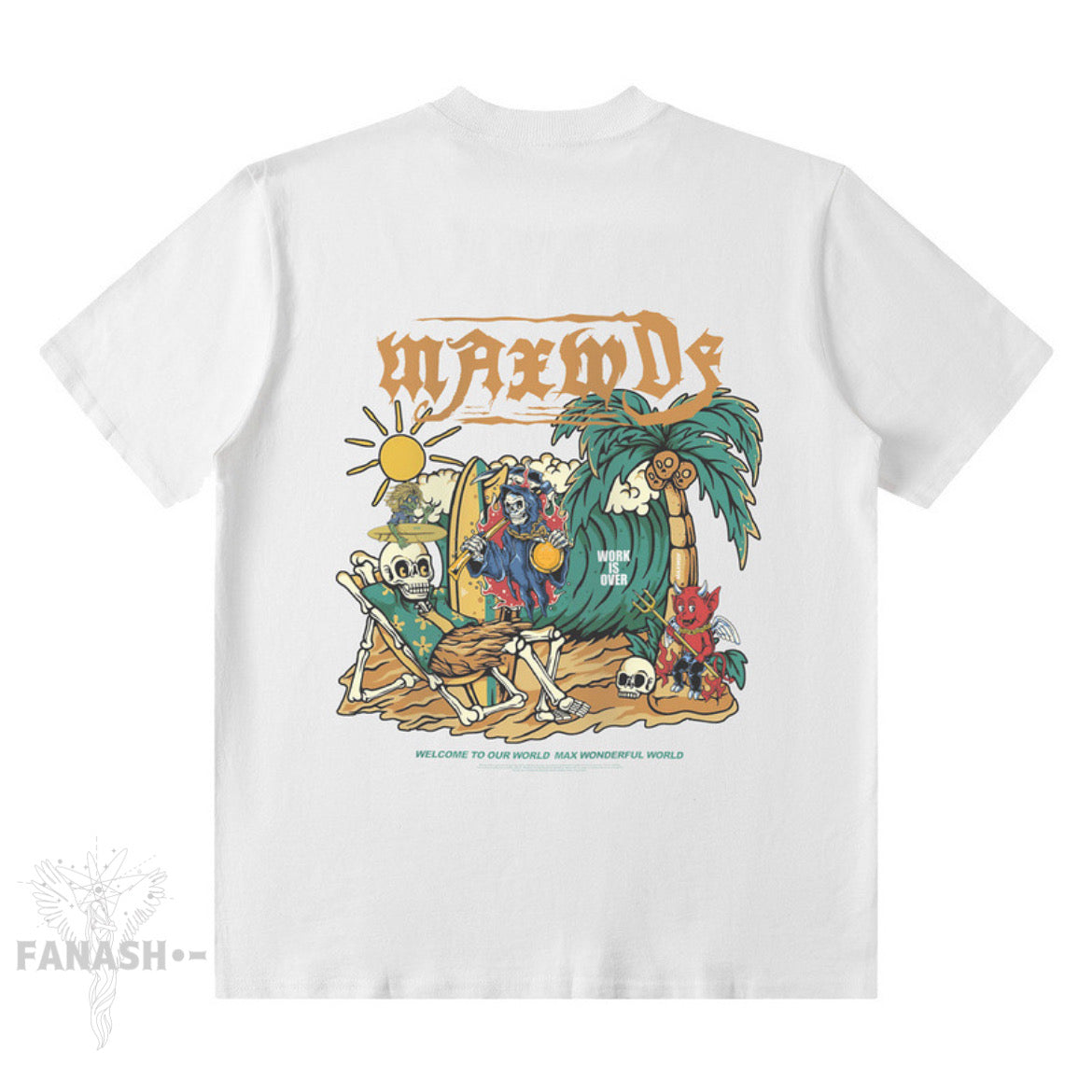 アメリカンストリートレトロプリントTシャツ(全2色)